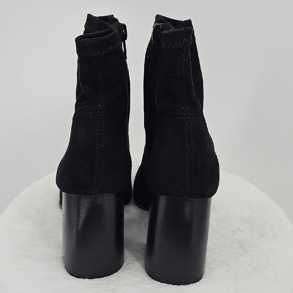 Steve Madden Touchdown Black Faux Suede Bootie Size 9 - Picture 5 of 8